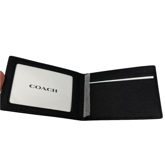 NWOT COACH Black Signature Coated Canvas Wallet / Cardholder - Picture 3 of 6